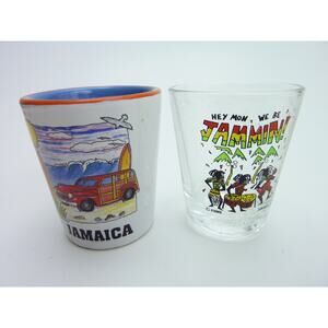 Jamaica Souvenir Shot Glass Vintage Nineties Hey Mon, We Be Jammin!